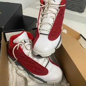 Red and White Athletic Sneakers